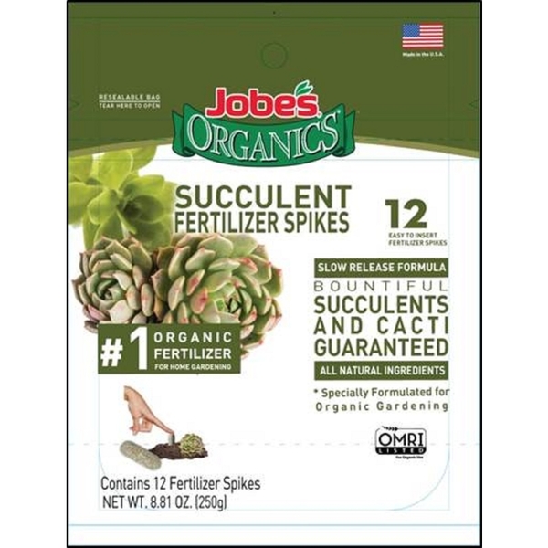 Jobes FERT SPIKES SUCCLNT 12PK 6703